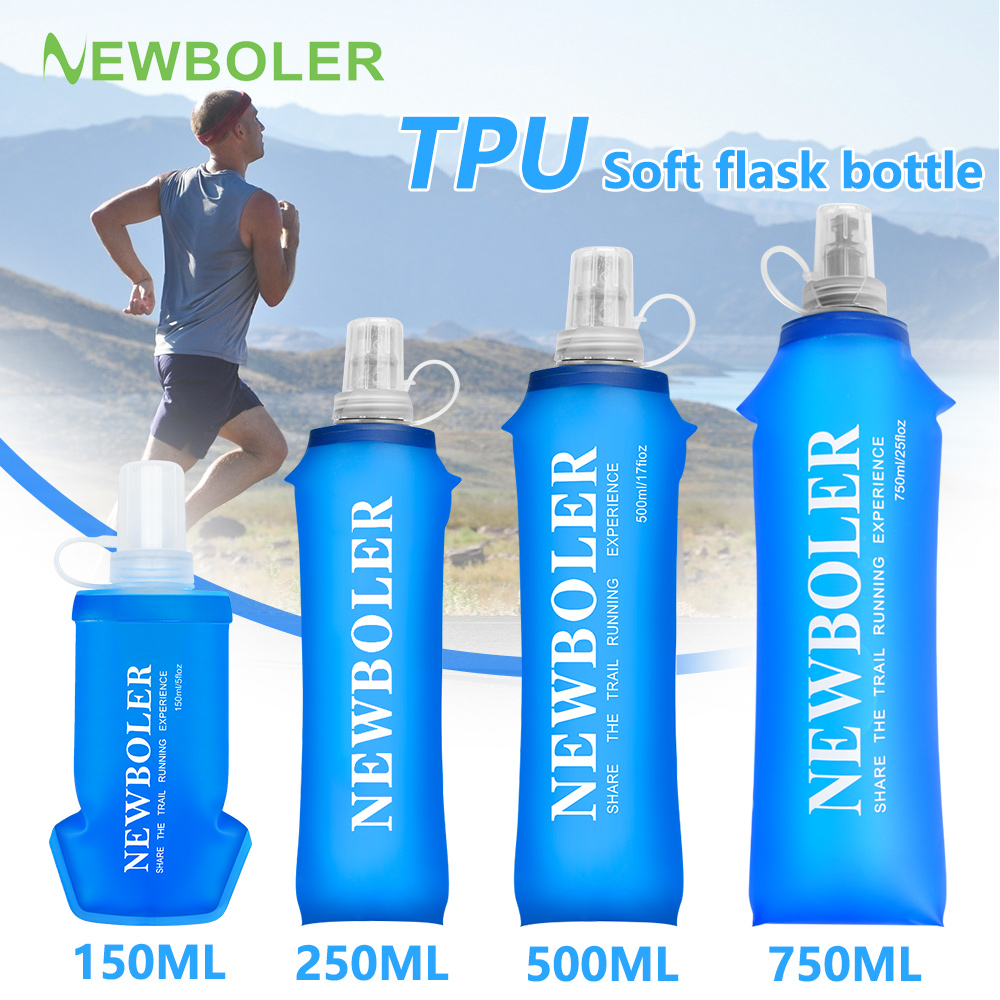 Water Bag Collapsible - 250/500/750ML Wasserflasche TPU Faltbare Weiche Trinkflasche