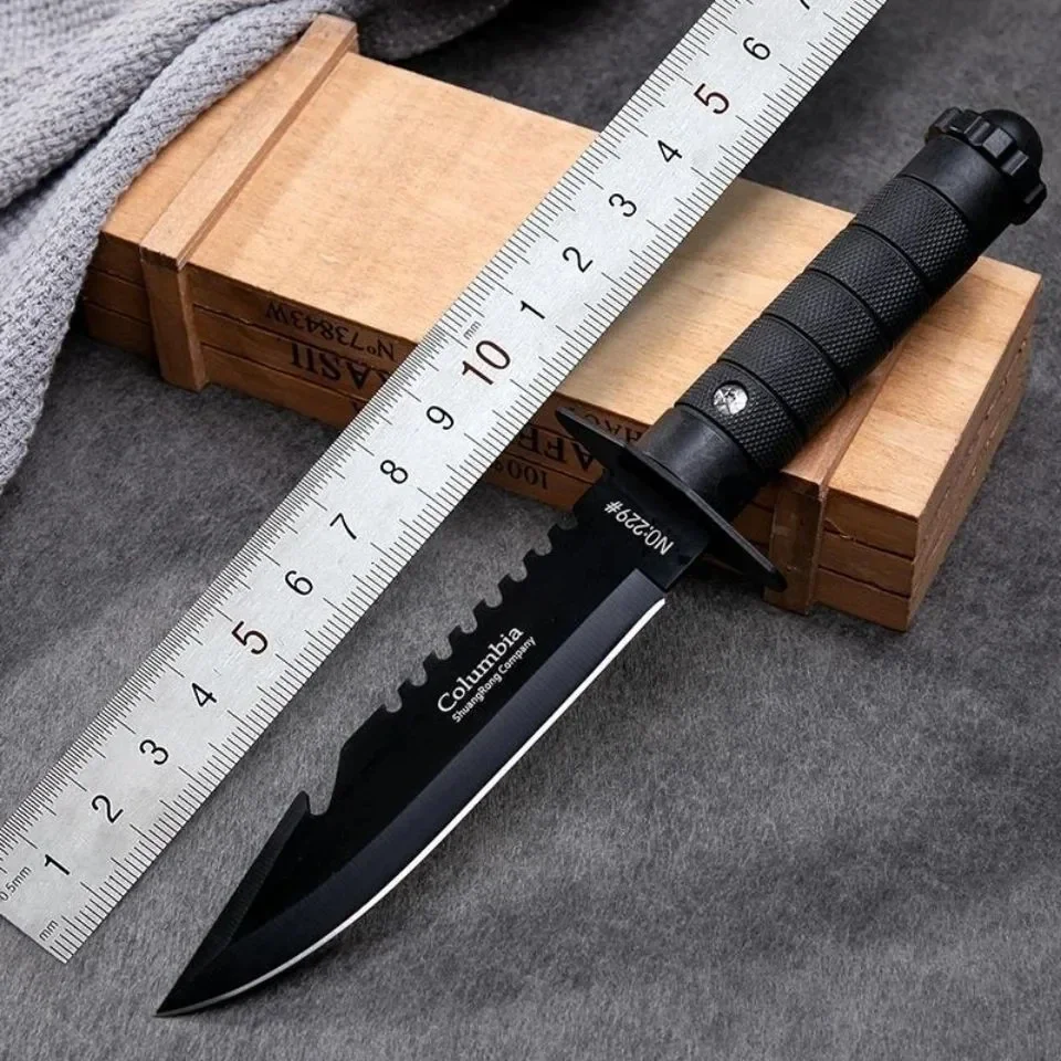 Bushcraft Knife Fixed - 7CR17MOV Camping Outdoor Gerades Messer Dschungel-Camping