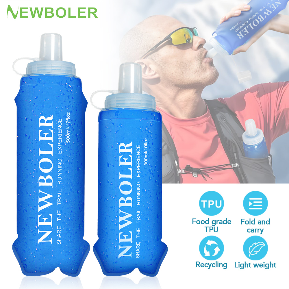 Water Bag Collapsible - NEWBOLER 300/500ML Wasserflasche TPU Falten Weiche