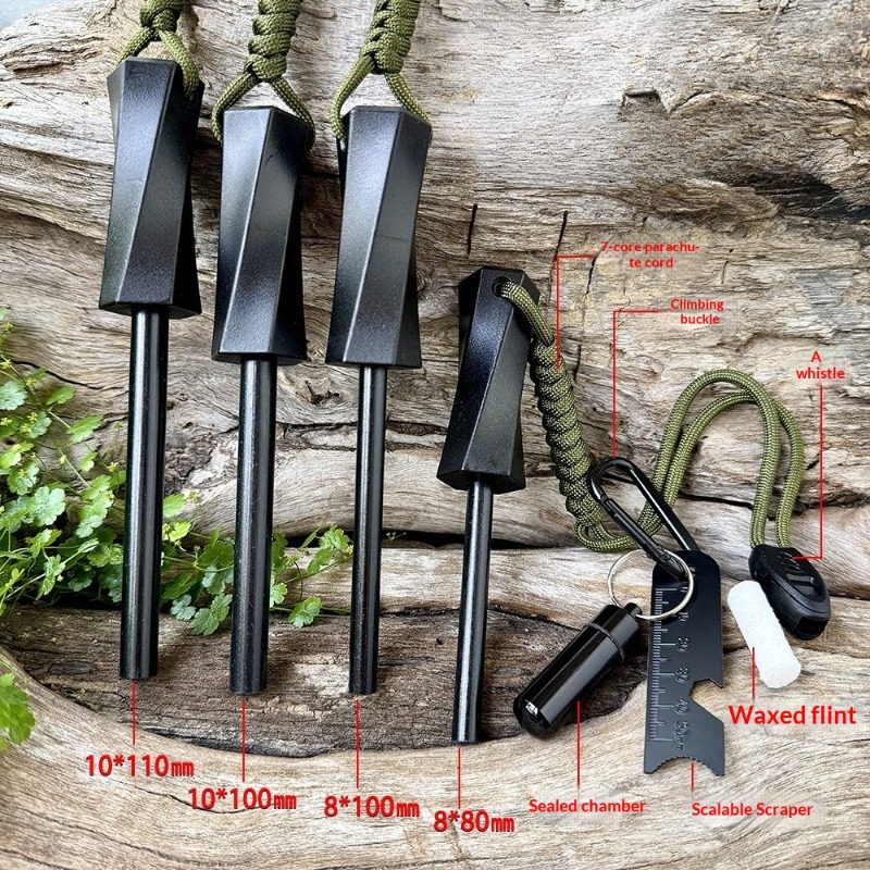 Magnesium Fire Starter - Bear Grylls Überlebens-Feuerstarter Magnesium-Feuerstahl Tragbares Notfall-Feuerzeug-Set