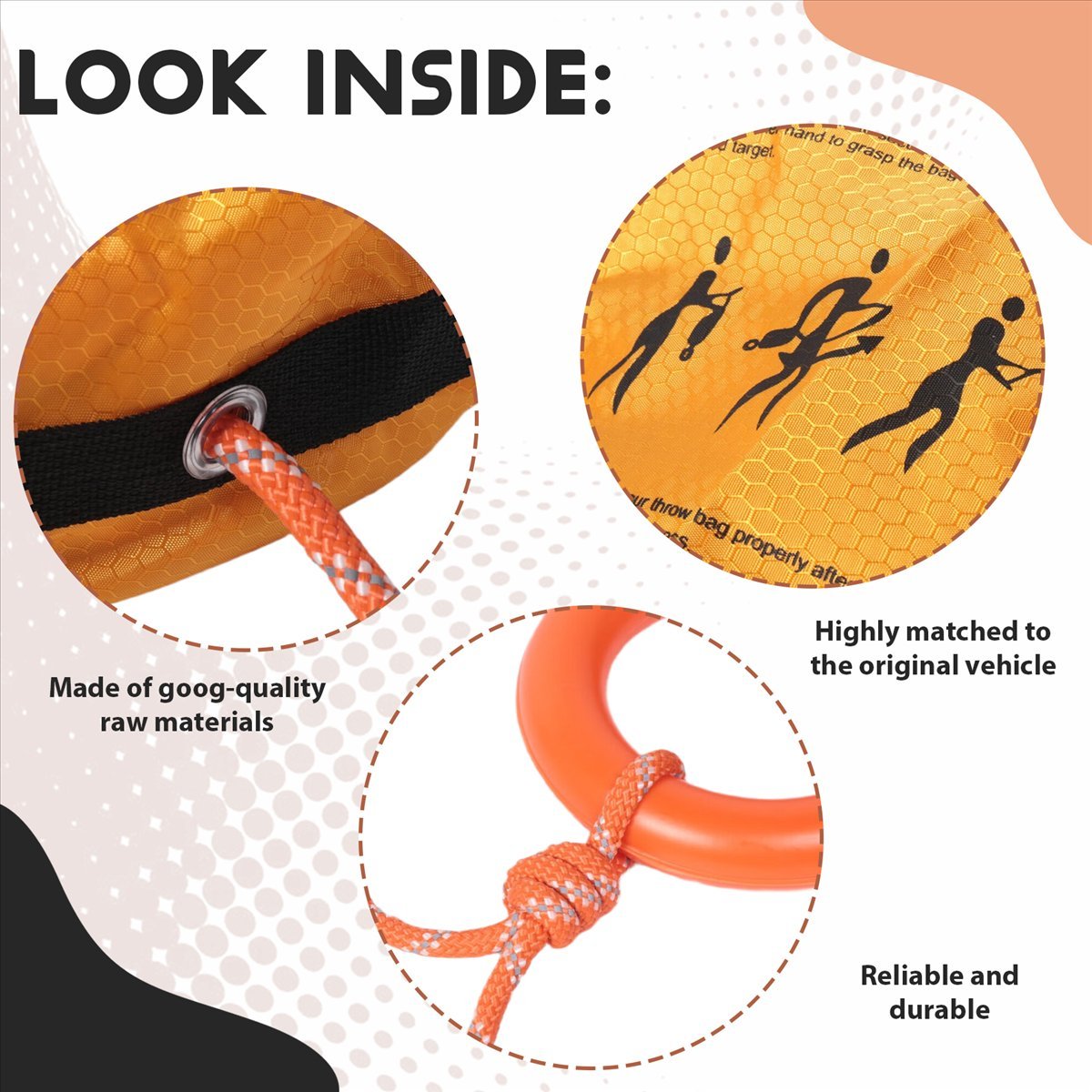 Rescue Rope Throw - Happy New- Reflektierendes Rettungsseil mit Wurfsack