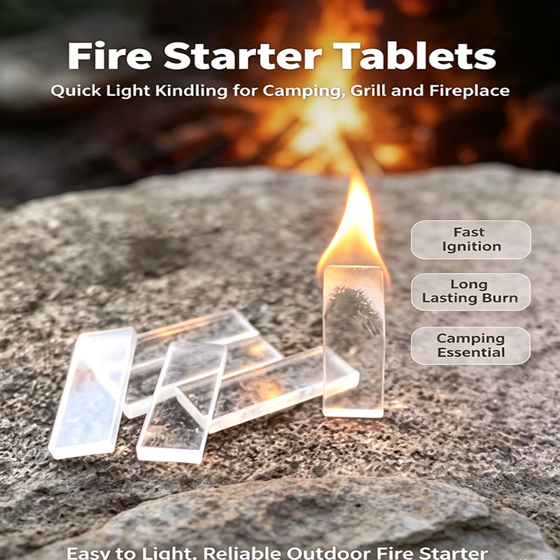 Fire Starting Kit - 100er-Pack wasserdichte Feueranzünder-Würfel, langanhaltende, schnell entzündbare
