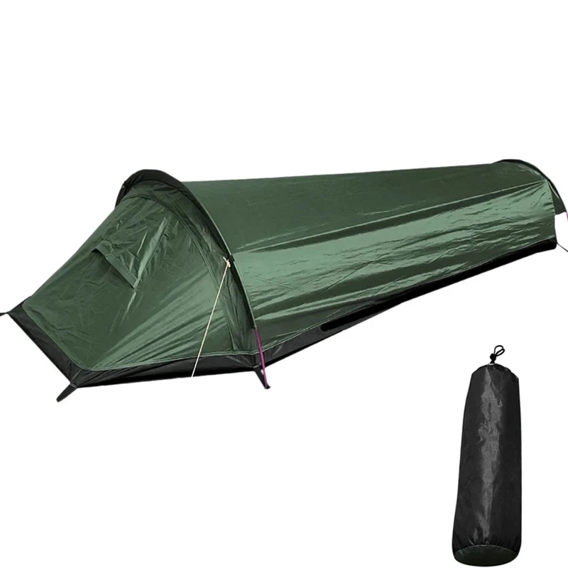 Emergency Mylar Tent - Einpersonen-Campingzelt Ultraleichtes, kompaktes Outdoor-Schlafsackzelt Wasserdichter Rucksack
