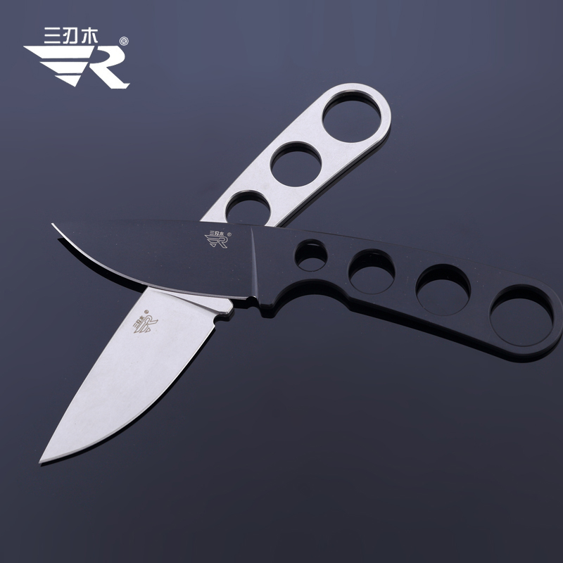 Bushcraft Knife Fixed - Sanrenmu 7130 Halsmesser mit fester Klinge,