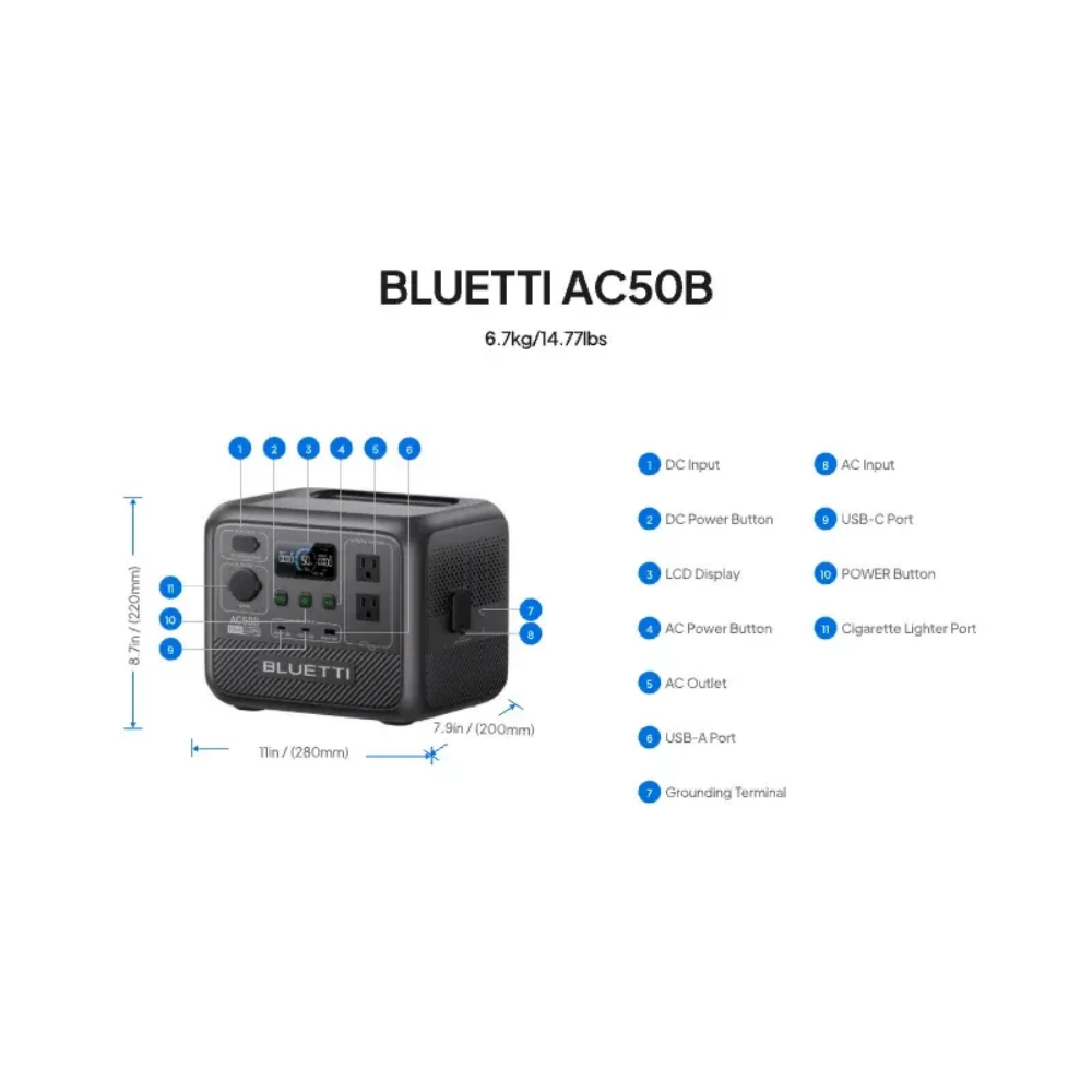 BLUETTI AC50B Tragbare Powerst – Solar Emergency Charger Bewertung und Preis